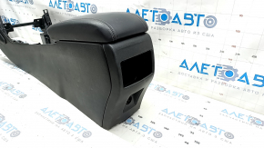 Console central armrest Infiniti QX30 17- black, leather, white stitching, scratches