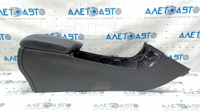 Console central armrest Infiniti QX30 17- black, leather, white stitching, scratches