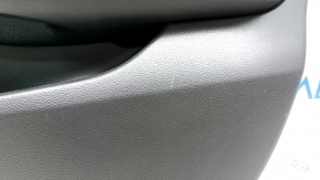 Door trim card front right Infiniti QX30 17- black with black insert cloth, armrest black leather, molding black gloss, scratch
