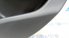 Door trim card rear right Infiniti QX30 17- black with black insert cloth, armrest black leather, molding black gloss, scratches