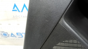 Door trim card rear right Infiniti QX30 17- black with black insert cloth, armrest black leather, molding black gloss, scratches
