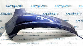 Rear bare bumper Tesla Model 3 18- blue PPSB, for parking sensors, without right part