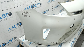 Front bumper bare Toyota Prius 30 13-15 rest, white, dented, cracks, scratches