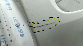Front bumper bare Toyota Prius 30 13-15 rest, white, dented, cracks, scratches