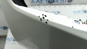Rear bumper bare Toyota Prius 30 10-15 white, Taiwan, dented, torn, worn, broken fasteners, scratches