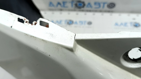 Rear bumper bare Toyota Prius 30 10-15 white, Taiwan, dented, torn, worn, broken fasteners, scratches