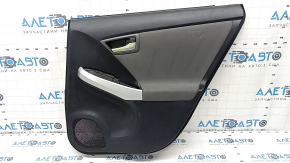 Door trim card rear right Toyota Prius 30 10-15 black with dark gray insert cloth, armrest dark gray cloth, gray molding, scratches, for dry cleaning
