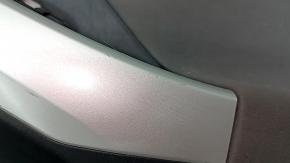 Door trim card front right Toyota Prius 30 10-15 dark gray cloth with dark gray insert cloth, armrest dark gray cloth, gray molding, scratches
