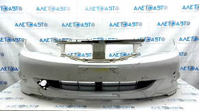 Front bare bumper Subaru Impreza WRX GH 08-11 without lip, white, fake, scratches, non-standard holes, broken fasteners