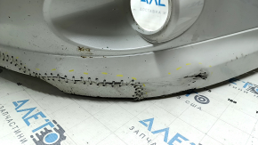 Front bare bumper Subaru Impreza WRX GH 08-11 without lip, white, fake, scratches, non-standard holes, broken fasteners