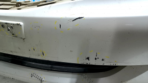 Front bare bumper Subaru Impreza WRX GH 08-11 without lip, white, fake, scratches, non-standard holes, broken fasteners