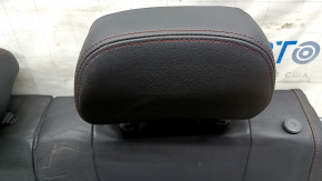 Rear row of seats 2nd row Subaru Impreza WRX GH 09-10 leather black with red stitching, dented leather, scratch