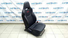 Passenger seat Subaru Impreza WRX GH 09-10 with airbag, mechanical, heated, leather black with red stitching, Sport, scratches, rust