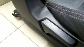 Passenger seat Subaru Impreza WRX GH 09-10 with airbag, mechanical, heated, leather black with red stitching, Sport, scratches, rust
