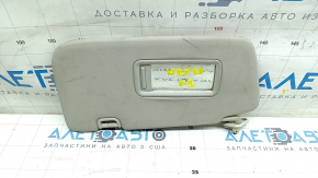 Left visor Subaru Impreza WRX GH 08-14 gray, without hook, needs cleaning, crack