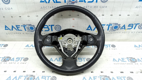 Naked steering wheel Subaru Impreza WRX GH 09-14 leather black with red stitching, worn