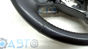 Naked steering wheel Subaru Impreza WRX GH 09-14 leather black with red stitching, worn