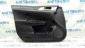 Door trim card front left Subaru Impreza WRX GH 09-11 black, gray molding, armrest black leather, scratches
