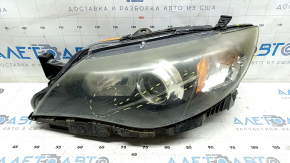 Front left headlight complete Subaru Impreza WRX GH 08-11 xenon with bracket, scratches on glass, broken mount