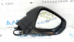 Side mirror right Lexus NX200t NX300h 15-17 turn signal, heated, 12 pins, black, Polyway