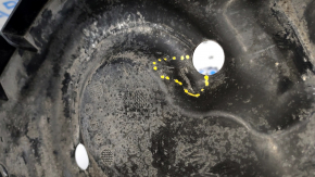 Rear left control arm pad under Tesla Model Y 20 spring - crack