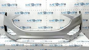 Front bumper bare Ford Edge 19 - without parking sensors, silver, scratches