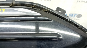 Front bumper grille left Ford Edge 19 - under fog lights, black gloss with chrome molding, sand