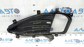 Front bumper grille right Ford Edge 19 - under fog lights, black gloss with chrome molding, sand