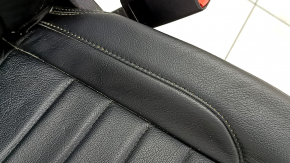 Passenger seat Ford Edge 15- without airbag, electric + mechanics, heating and upholstery KATZKIN, leather black, SEL, scratch on the pad, dent, for cleaning