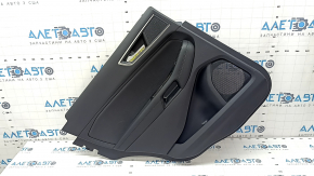 Door trim card rear left Ford Edge 19-23 black SEL, insert black leather, armrest black leather, with window lifter control trim, scratches, made