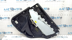 Door trim card rear left Ford Edge 19-23 black SEL, insert black leather, armrest black leather, with window lifter control trim, scratches, made