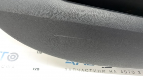 Door trim card front left Ford Edge 19-23 black SEL, insert black leather, armrest black leather, with window lifter control trim, scratches, whitened plastic, made