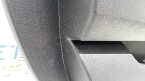 Door trim card front left Ford Edge 19-23 black SEL, insert black leather, armrest black leather, with window lifter control trim, scratches, whitened plastic, made