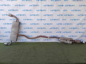 Rear muffler with barrel Ford Edge 15-20 2.0T AWD with catalytic converter