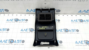 Rear center console trim Ford Edge 15-18 black, with air duct deflector and cigarette lighter, scratches