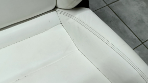 Driver's seat Tesla Model S 16-20 rest, with airbag, electric, heated, white leather, dented, scratch on the back, needs cleaning