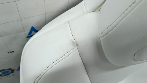 Driver's seat Tesla Model S 16-20 rest, with airbag, electric, heated, white leather, dented, scratch on the back, needs cleaning