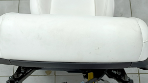 Driver's seat Tesla Model S 16-20 rest, with airbag, electric, heated, white leather, dented, scratch on the back, needs cleaning