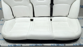 Rear row of seats 2nd row Tesla Model S 16-20 rest, heated, white leather, dented, scratches, broken trim