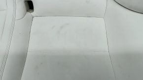 Rear row of seats 2nd row Tesla Model S 16-20 rest, heated, white leather, dented, scratches, broken trim