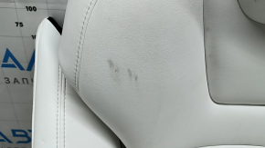 Rear row of seats 2nd row Tesla Model S 16-20 rest, heated, white leather, dented, scratches, broken trim