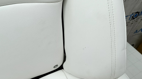 Rear row of seats 2nd row Tesla Model S 16-20 rest, heated, white leather, dented, scratches, broken trim