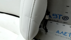 Rear row of seats 2nd row Tesla Model S 16-20 rest, heated, white leather, dented, scratches, broken trim