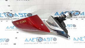Side mirror right Tesla Model S 12-20 13+2 pins, auto-dimming, heated, red+chrome