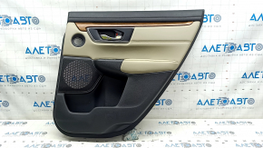 Door trim card rear right Honda CRV 17-22 black, insert beige leather, armrest beige leather, molding under the tree, under the tweeter, scratch