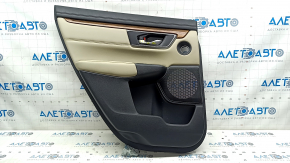Door trim card rear left Honda CRV 17-22 black, insert beige leather, armrest beige leather, molding under the tree, under the tweeter