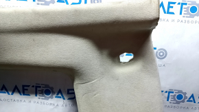 Tesla Model S 12-15 pre-restoration headliner, beige, ready for panoramic view, dry-cleanable, tears in the back, creases, broken fastener