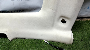 Tesla Model S 12-15 pre-restoration headliner, beige, ready for panoramic view, dry-cleanable, tears in the back, creases, broken fastener