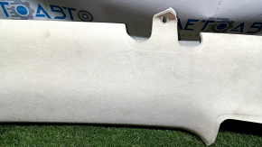Tesla Model S 12-15 pre-restoration headliner, beige, ready for panoramic view, dry-cleanable, tears in the back, creases, broken fastener