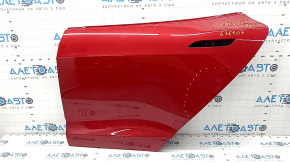 Door bare rear left Tesla Model S 12-20 red PPMR, bumps, dents